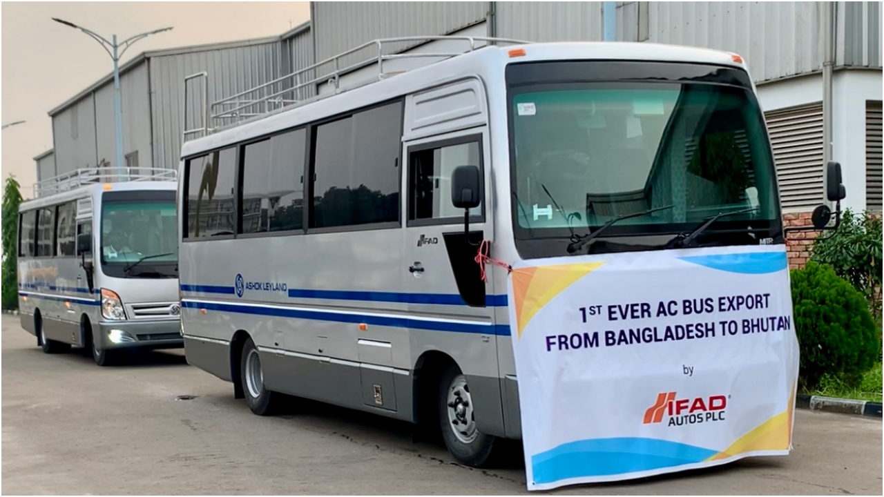 Ifad Autos started its first bus export operation from the country