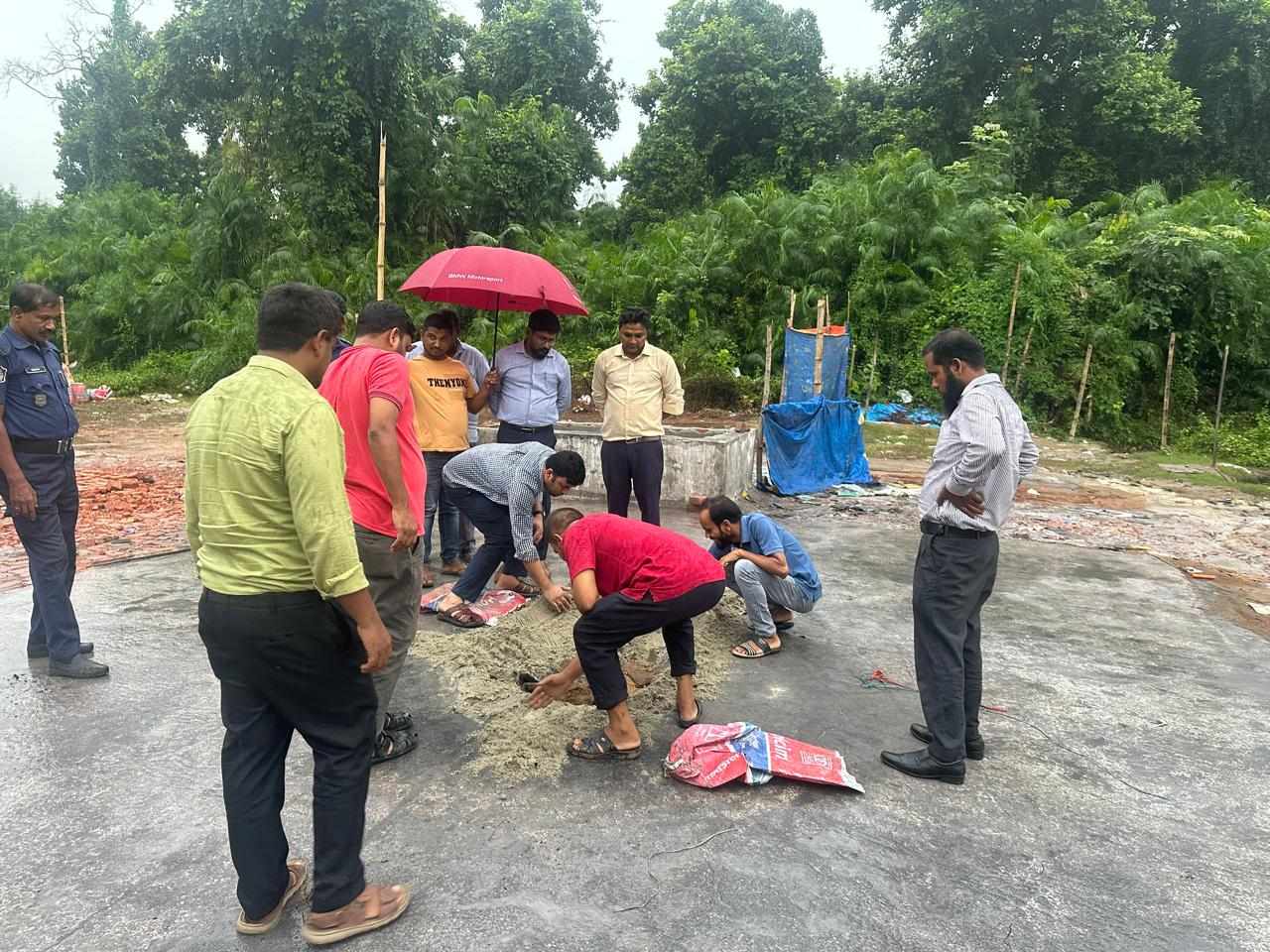 Evacuation operation of two illegal lead factories in Tangail