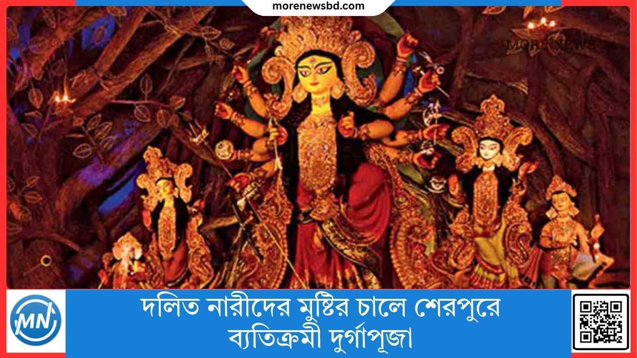 দলিত নারীদের মুষ্টির চালে শেরপুরে ব্যতিক্রমী দুর্গাপূজা