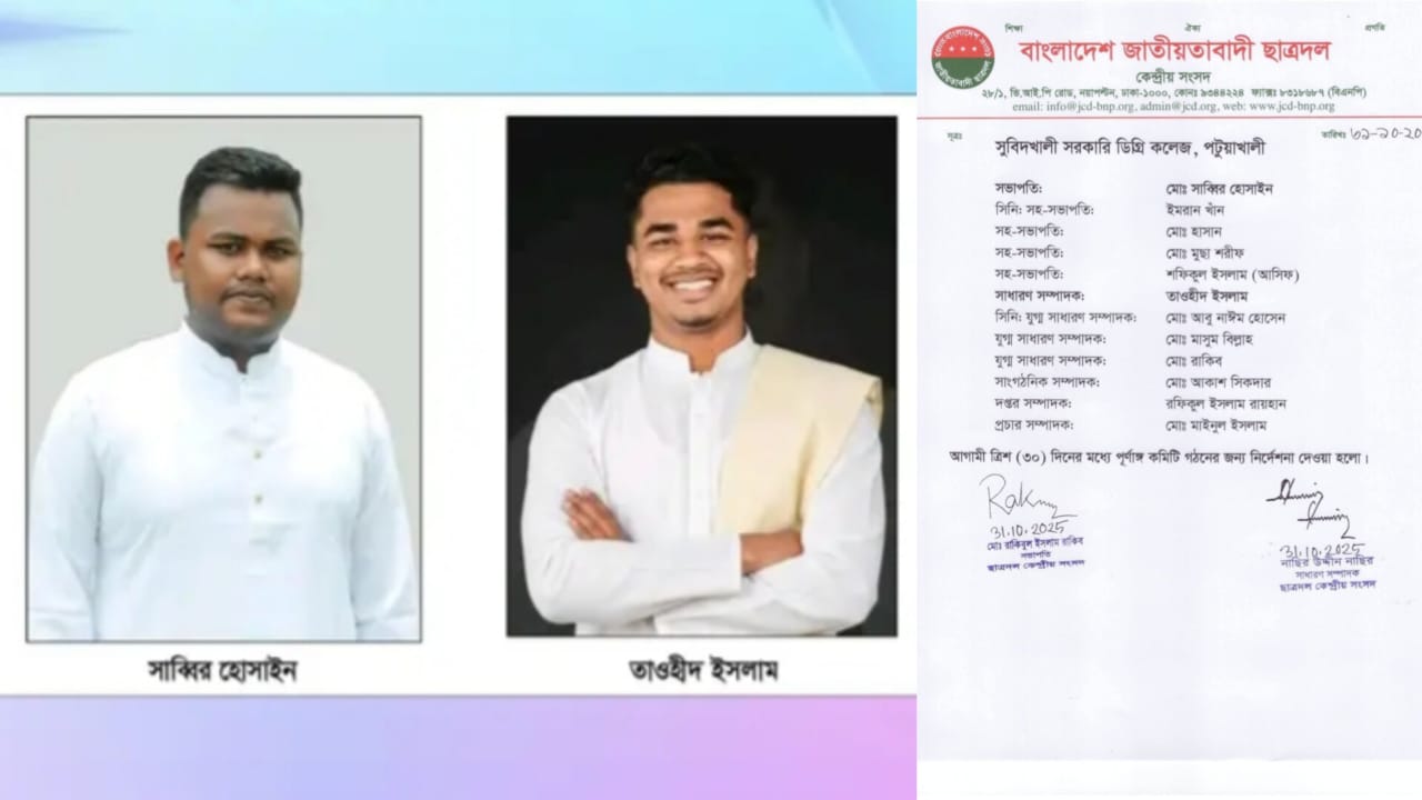 New leadership in Subidkhali Government College Chhatra Dal