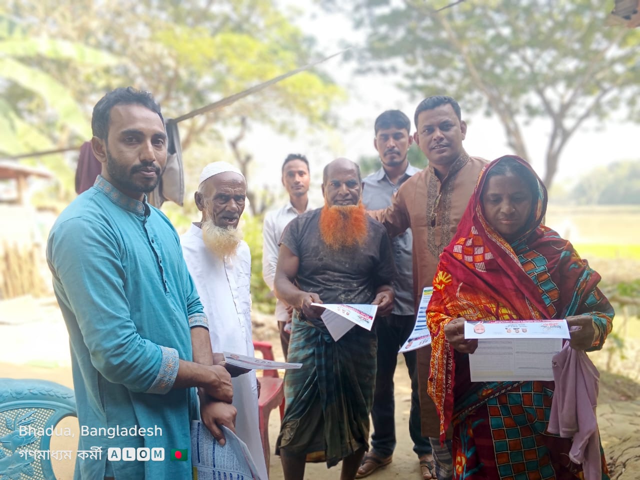 Jubo Dal's mass outreach and leaflet distribution on behalf of Barrister Kaiser Kamal in Netrokona-1 constituency