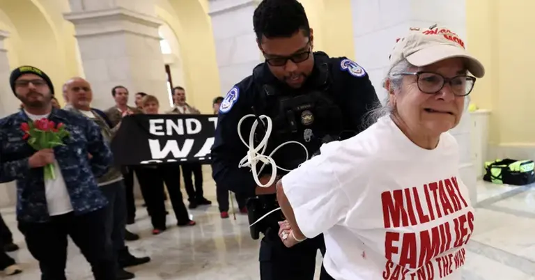 62 arrested in Washington over Iran war protests