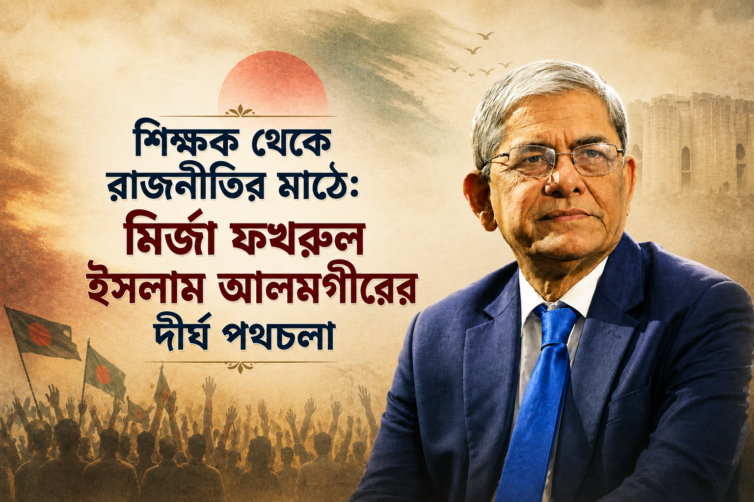 শিক্ষক থেকে রাজনীতির মাঠে: মির্জা ফখরুল ইসলাম আলমগীরের দীর্ঘ পথচলা