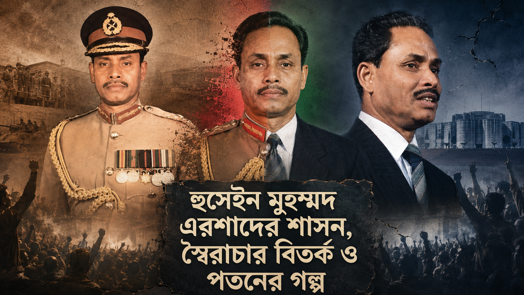 হুসেইন মুহম্মদ এরশাদের শাসন, স্বৈরাচার বিতর্ক ও পতনের গল্প