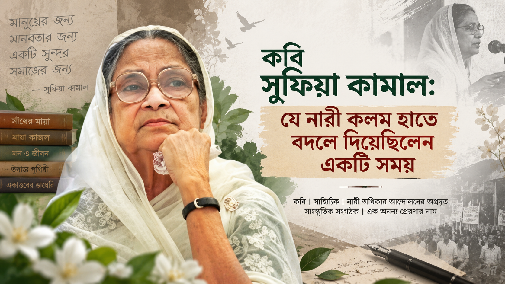 কবি সুফিয়া কামাল: যে নারী কলম হাতে বদলে দিয়েছিলেন একটি সময়
