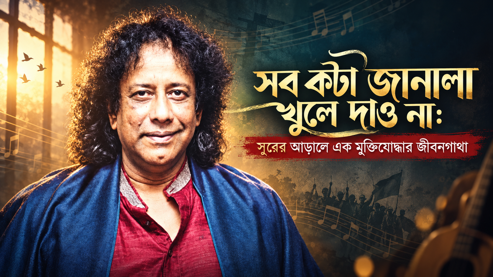 সব কটা জানালা খুলে দাও না: সুরের আড়ালে এক মুক্তিযোদ্ধার জীবনগাথা