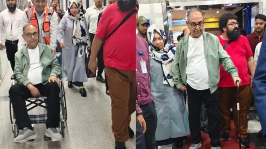 Mirza Abbas returns home from Malaysia after nearly a month of medical treatment
